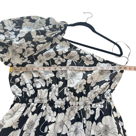 Hyacinth House Tuckernuck Maureen One Shoulder Black & White Maxi Dress Large - Picture 13 of 16